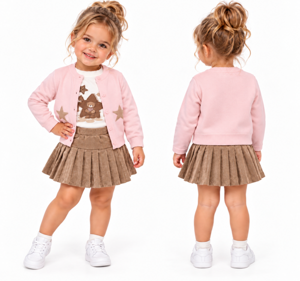 3-delige set star roze
