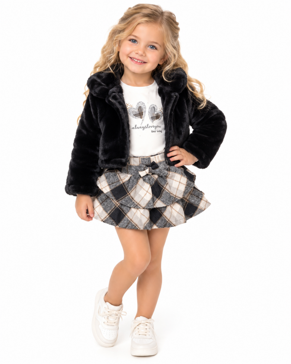 Geruite bont set 3 -delig