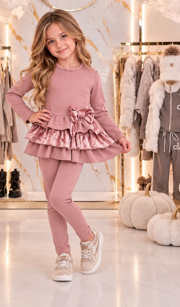 Luxery frill set roze