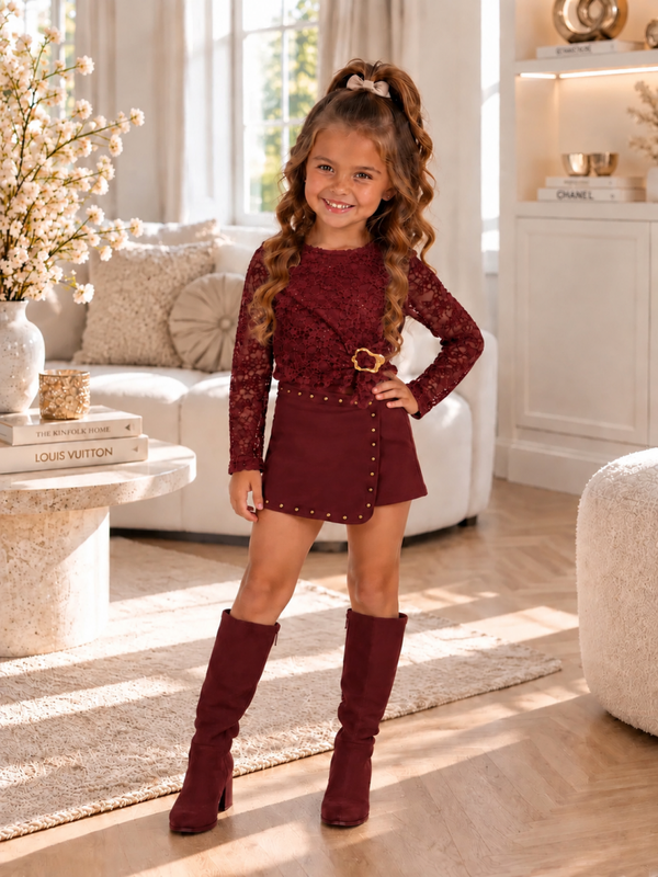Lace broek rok set