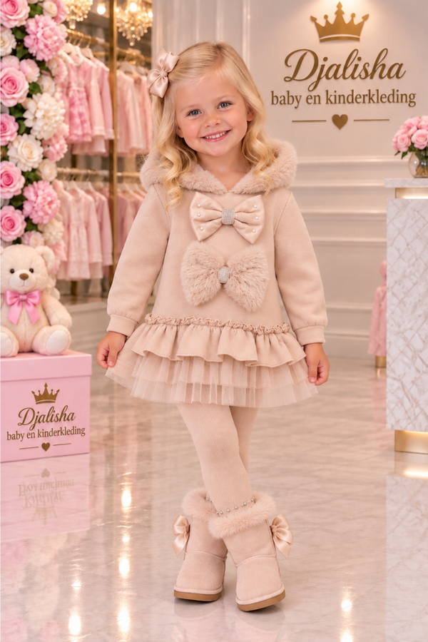 Luxery set exclusieve incl haarklem beige