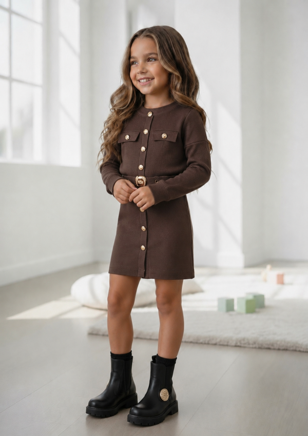 Deluxe jurk choco