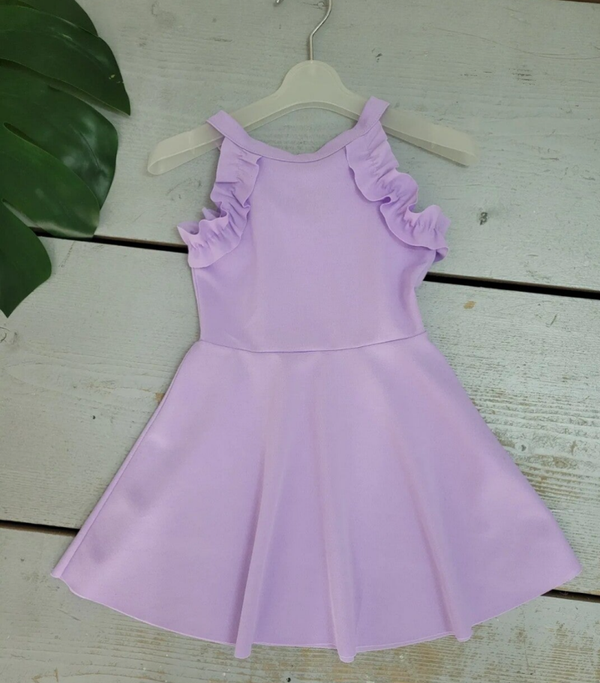 Ruffle summer jurk paars