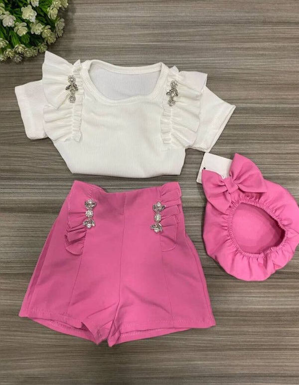 Setje bling fel roze