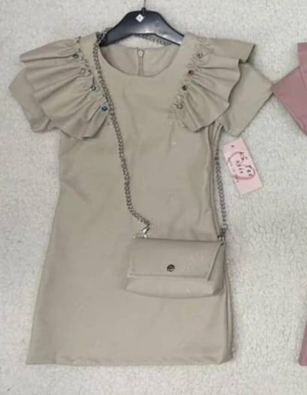 Ruffle jurkje met tasje