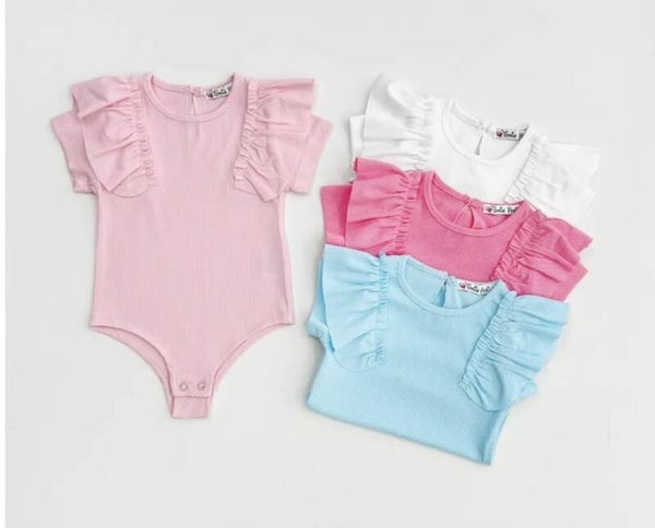 Ruffle body roze