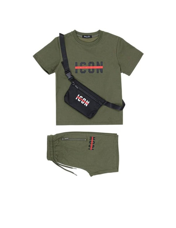 Icon zomerset met tasje kaki