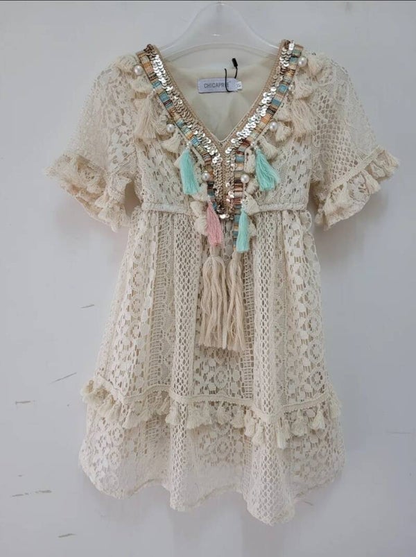 Ibiza jurk beige