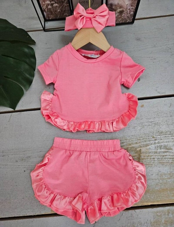 Ruffle set pink