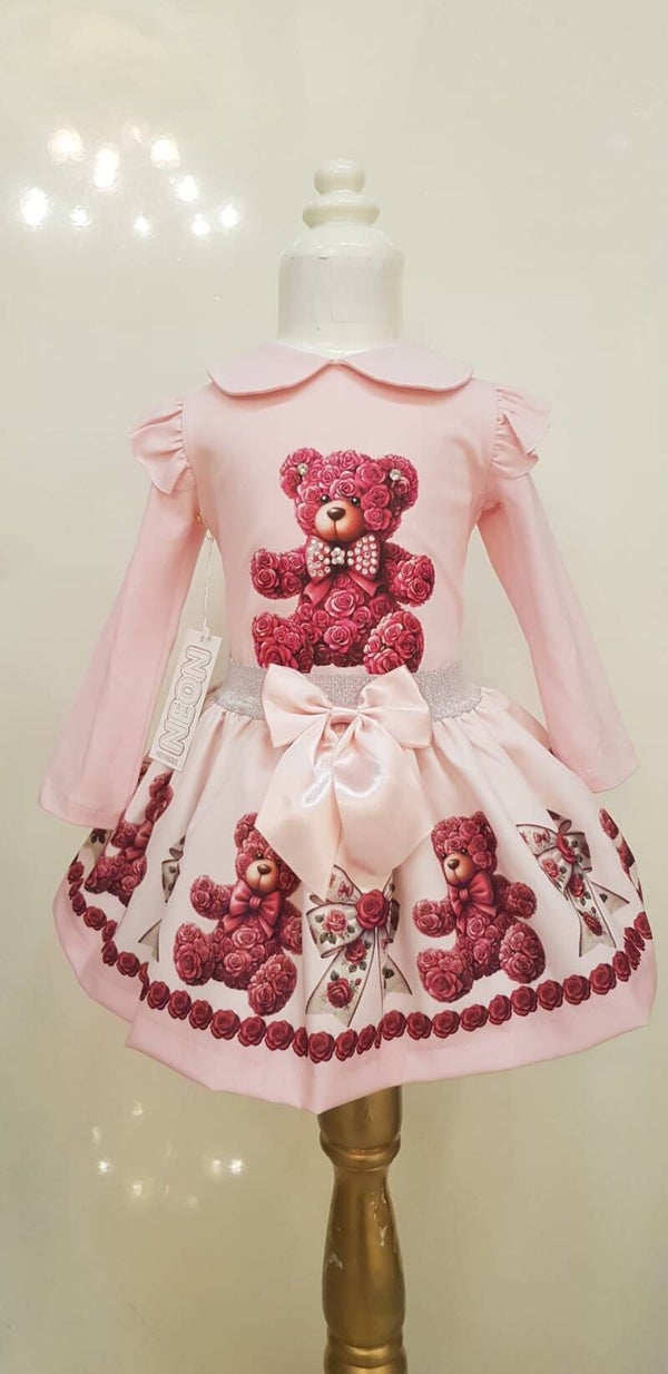 Luxery skirt set beer pink