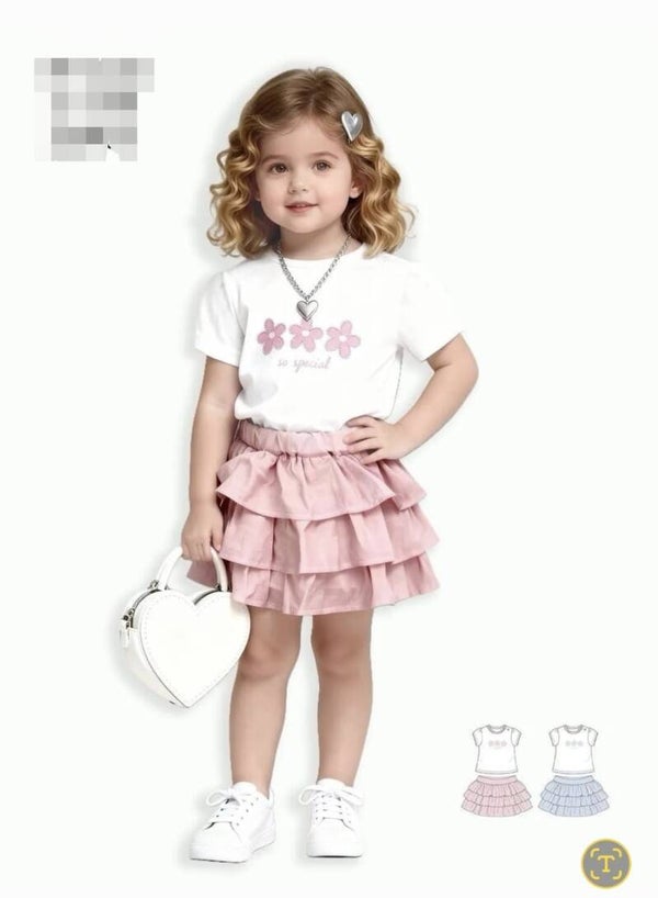 Setje flower power roze