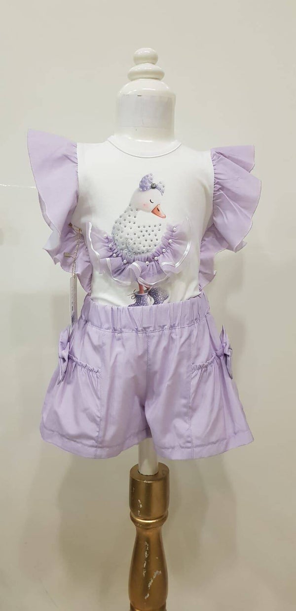 Luxery set Swan lilac