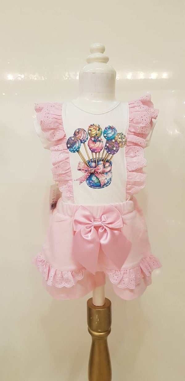 Luxery broekset lolly roze