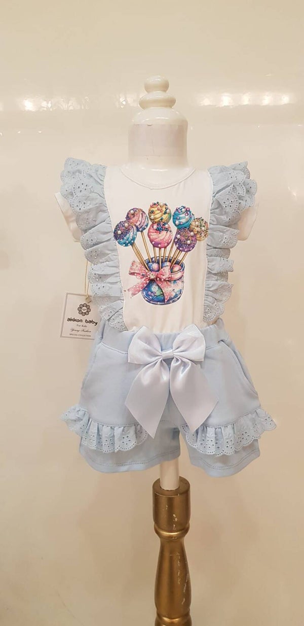 Luxery broekset lolly blauw
