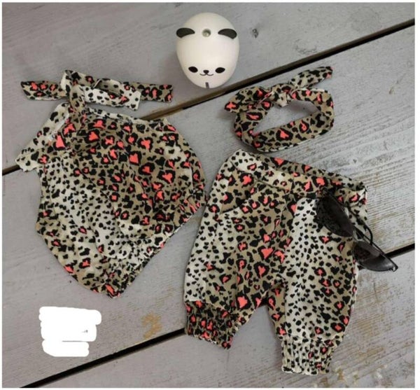 Leopard setje coraal