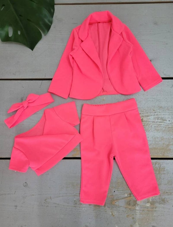 4-delige set pink