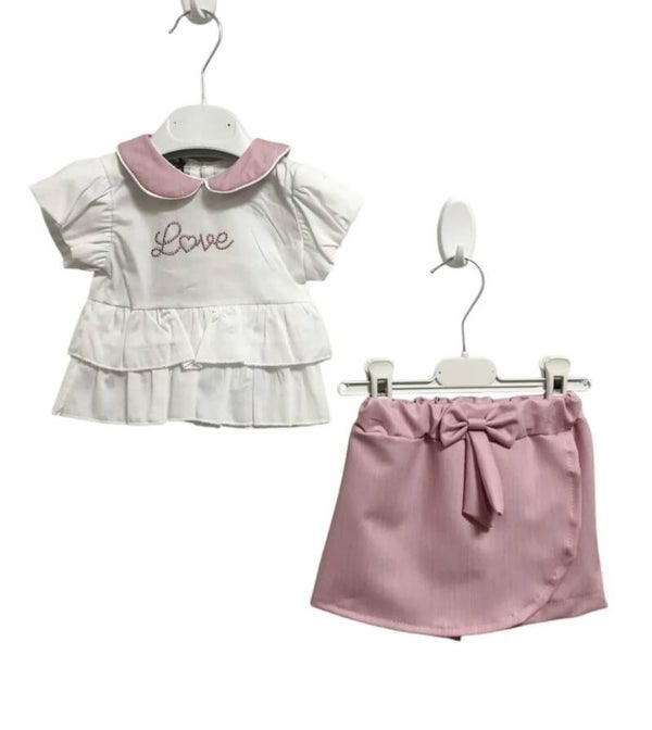 Up to broekrokje roze