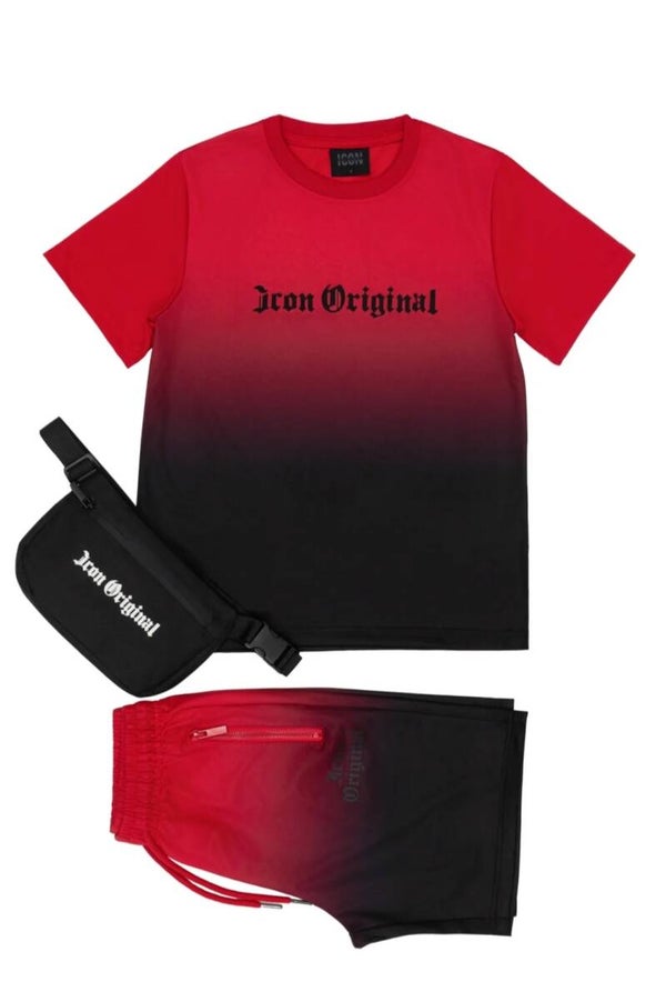 Icon set dip dye red