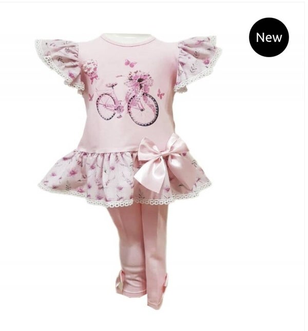 Luxery legging set bike pink