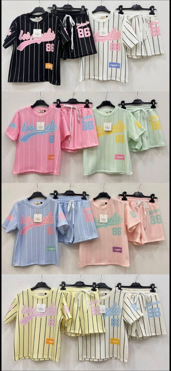Los Angeles baseball sets model 2 in 6 kleuren