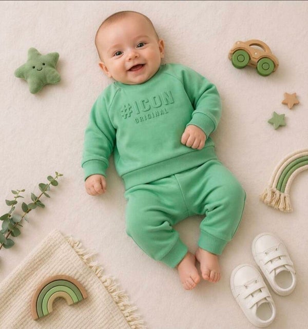 Icon baby set green