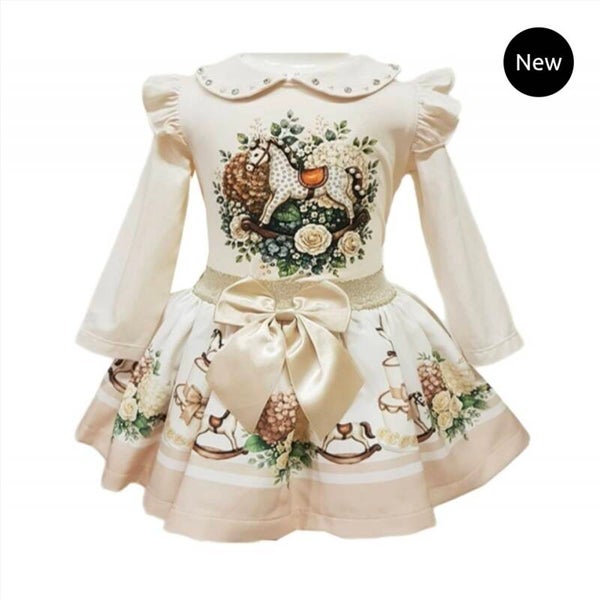 Luxery set hobbelpaard beige