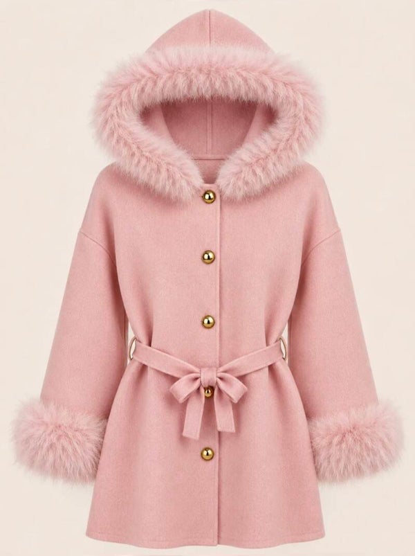 Pink vest fluffy