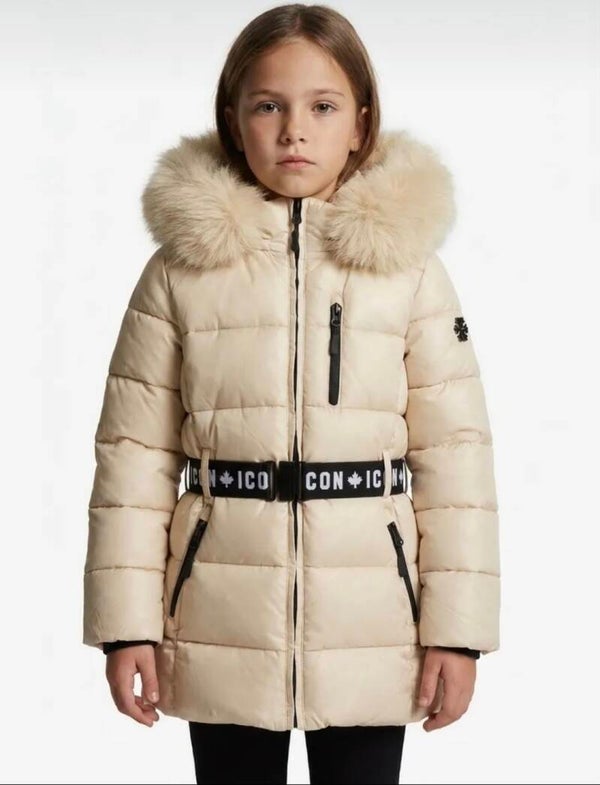 Winterjas girly beige