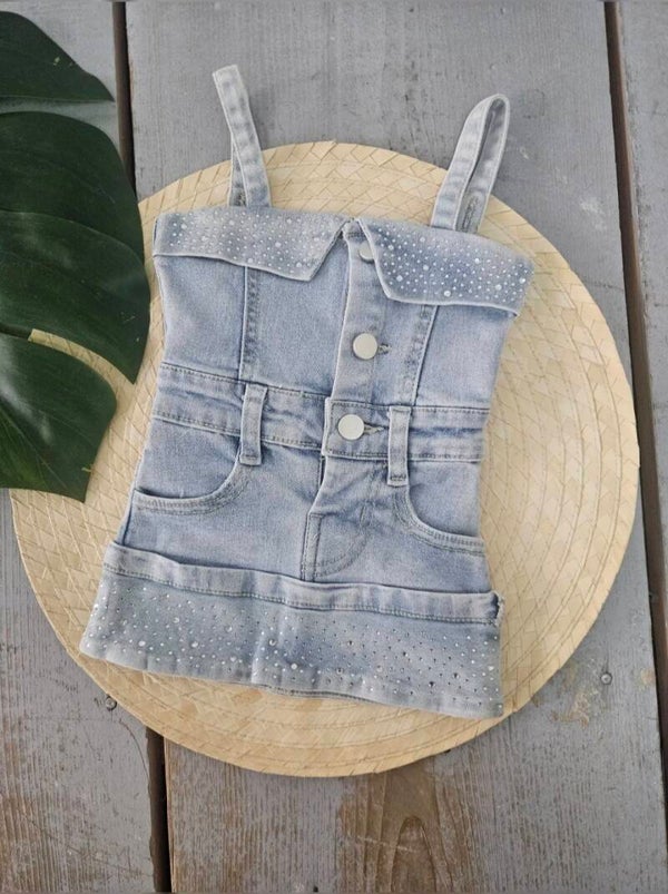 Jeans jurkje lichte kleur