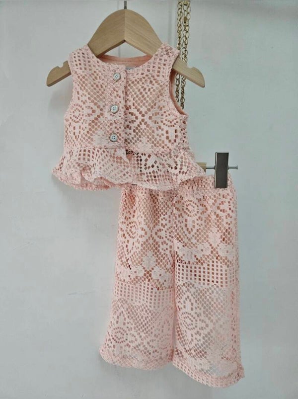 Lace set roze
