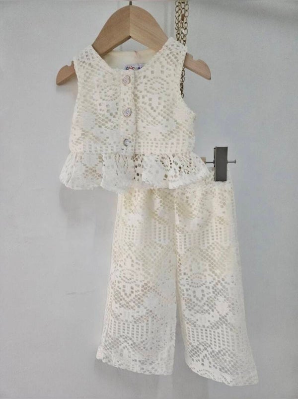 Lace set beige