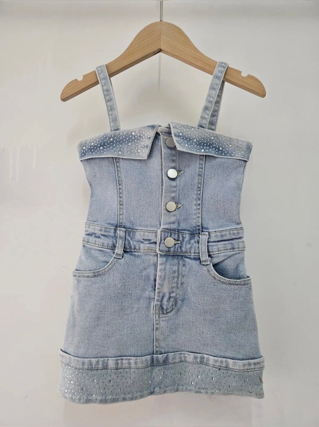 Jeans jurk licht bling