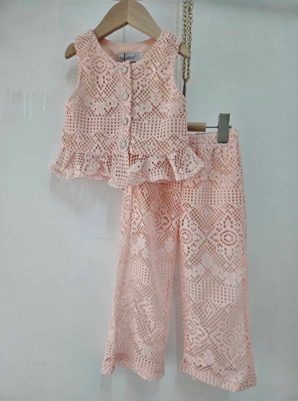 Lace set roze