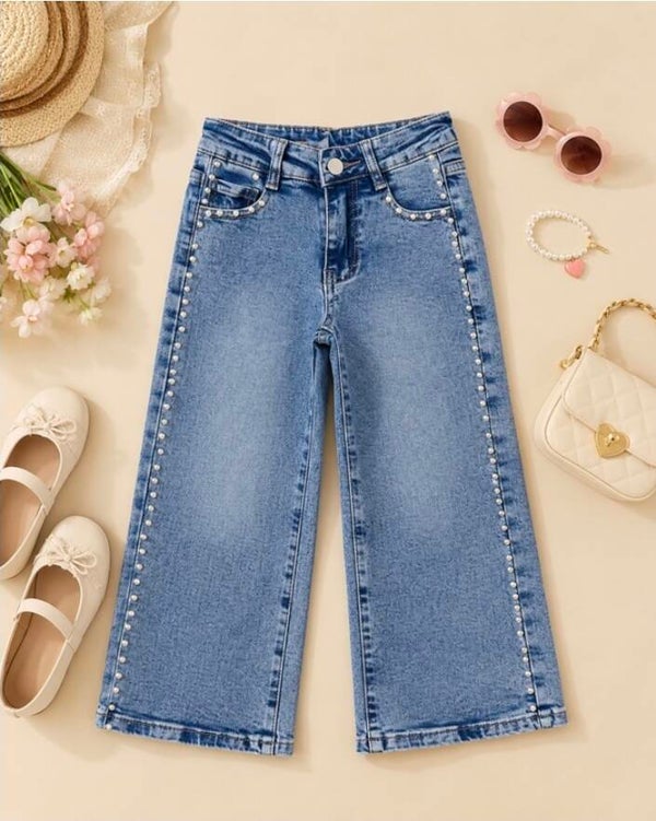 Wide leg jeans pearl