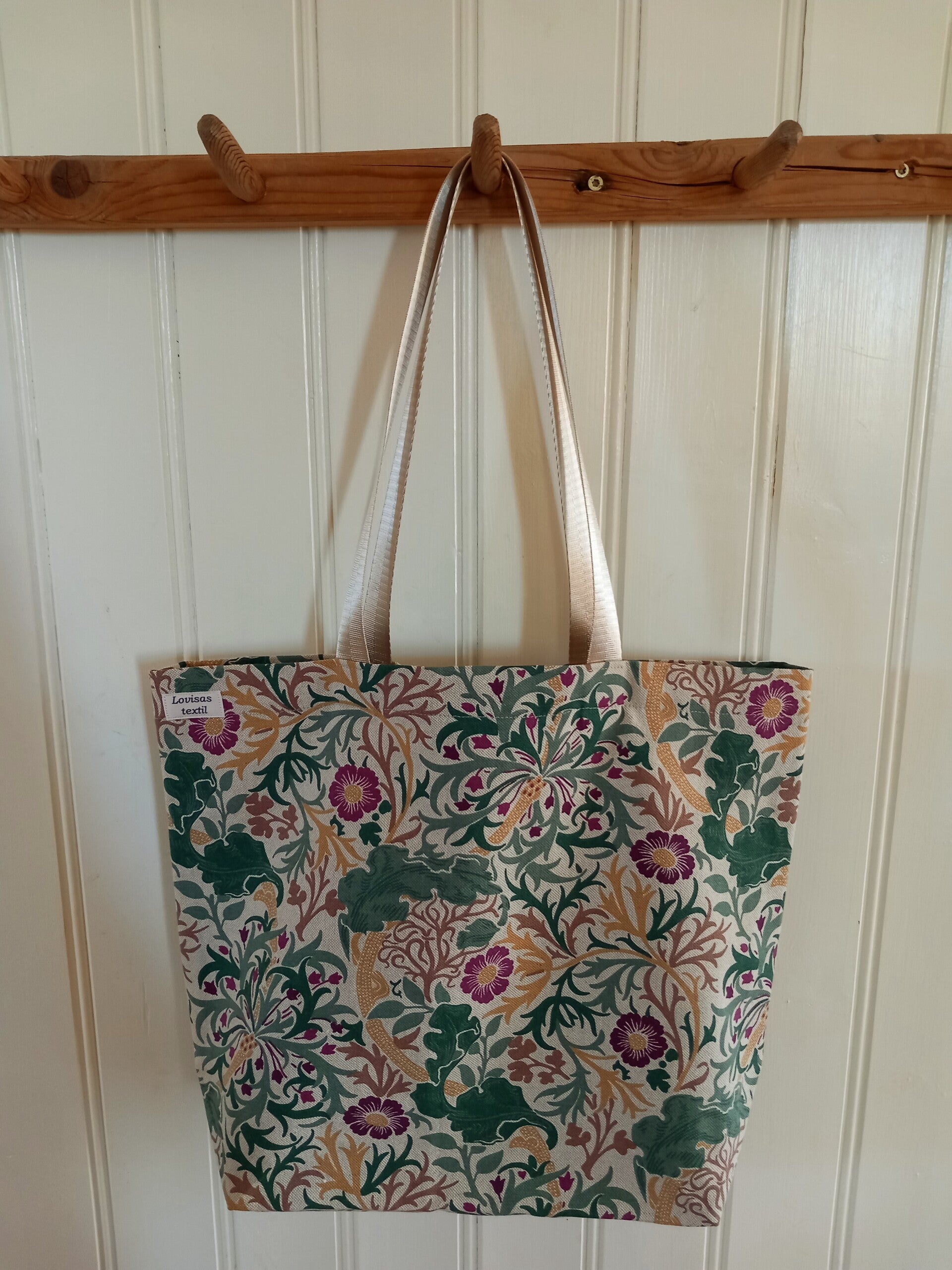 Enkel tygkasse / tote bag Blommor