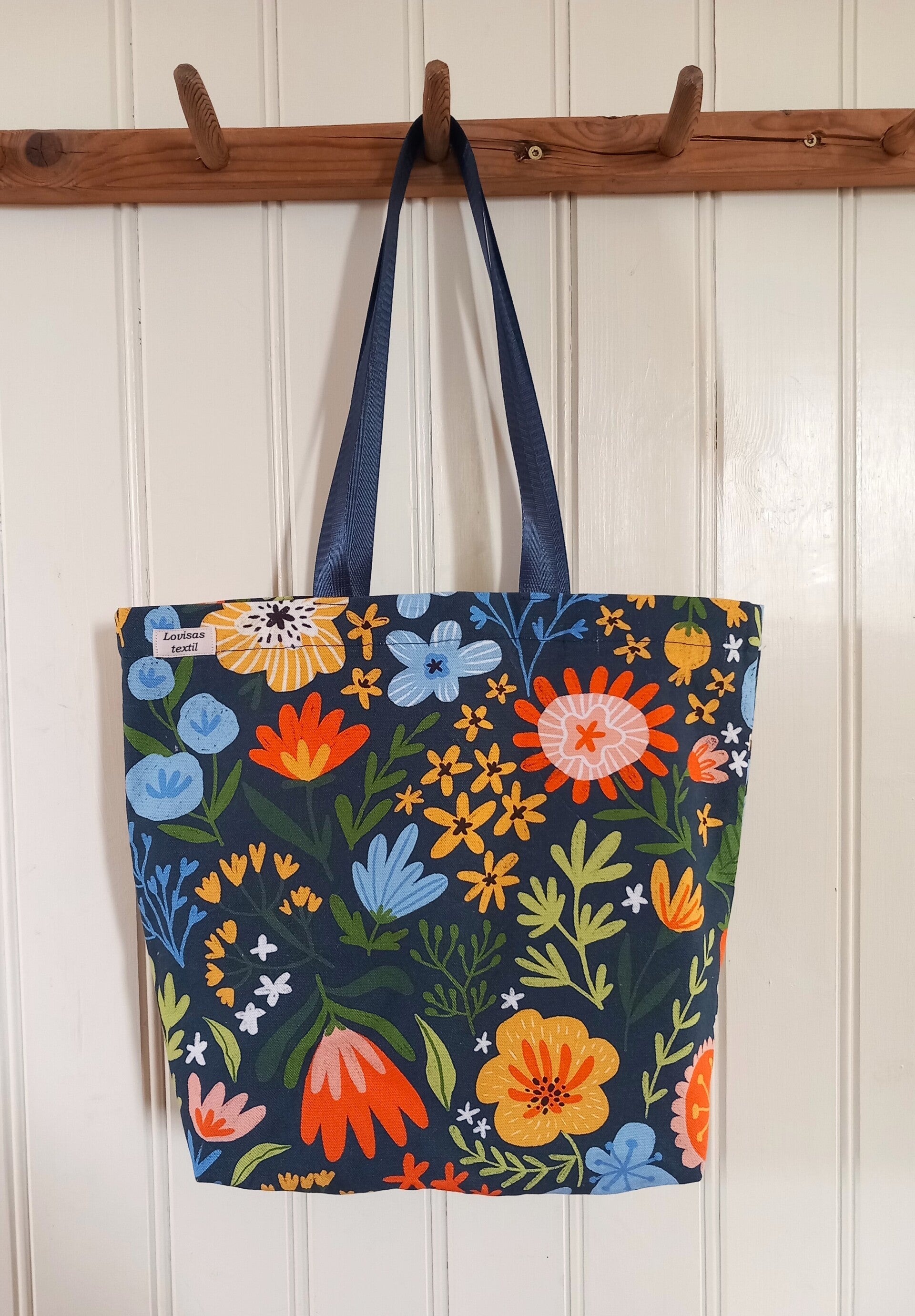 Enkel tygkasse / tote bag Blossom