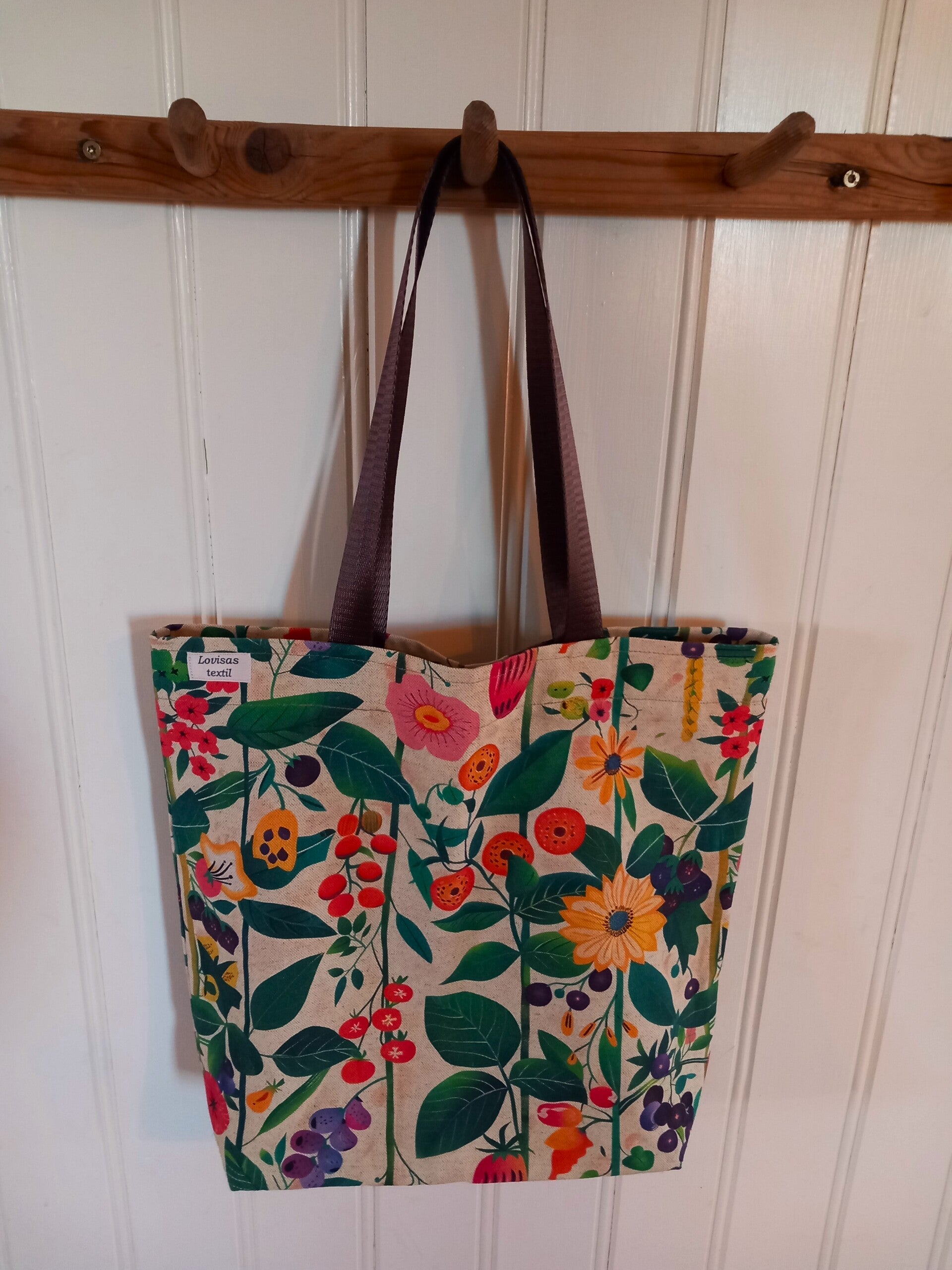 Enkel kasse / tote bag Flora