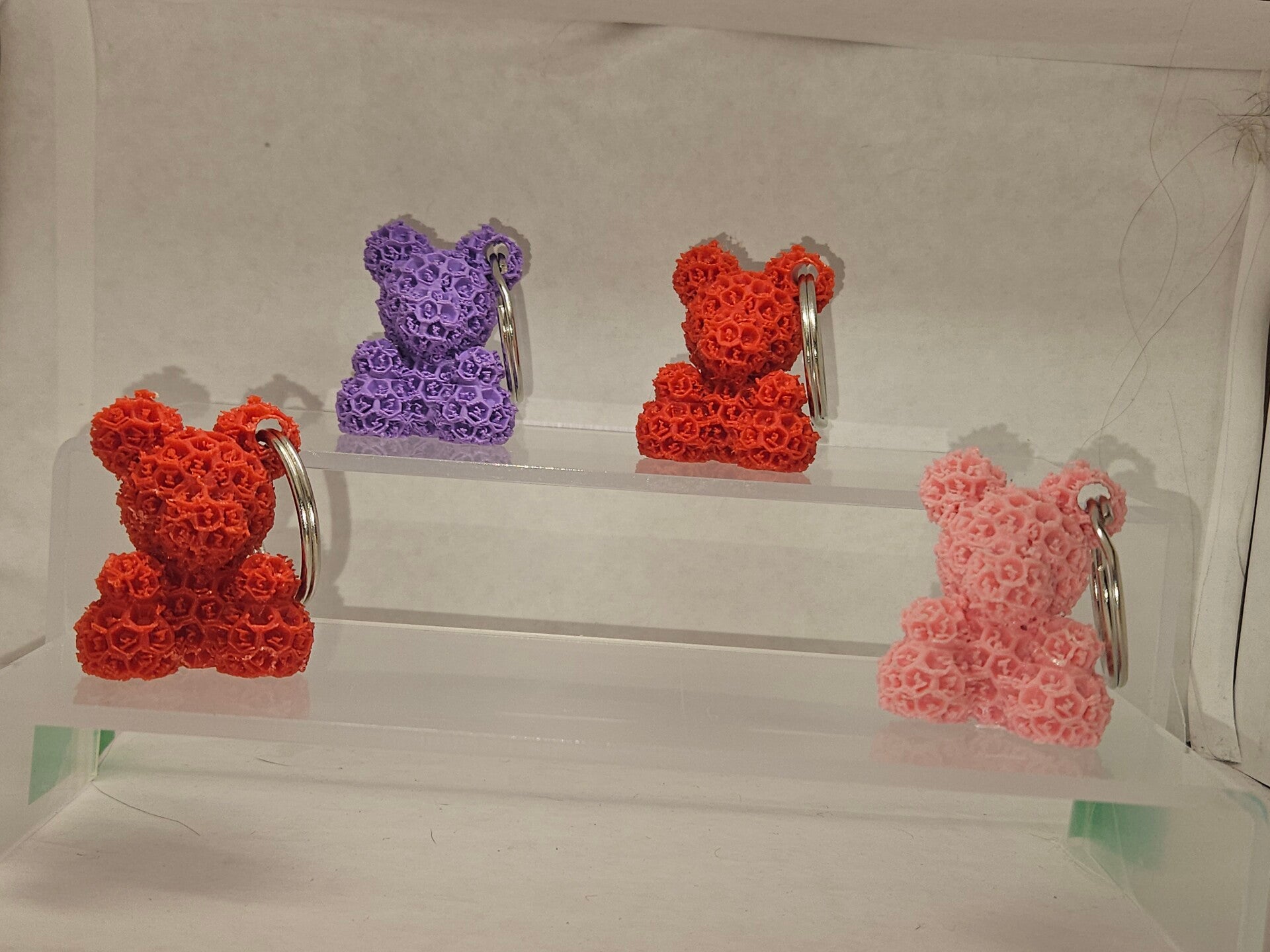 Rose Bear Keychains