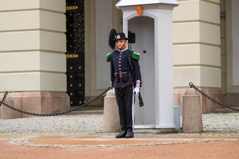 Wachablösung am Oslo Schloss