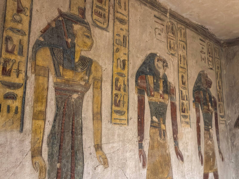 Wandmalerei im Grab von Ramses VI