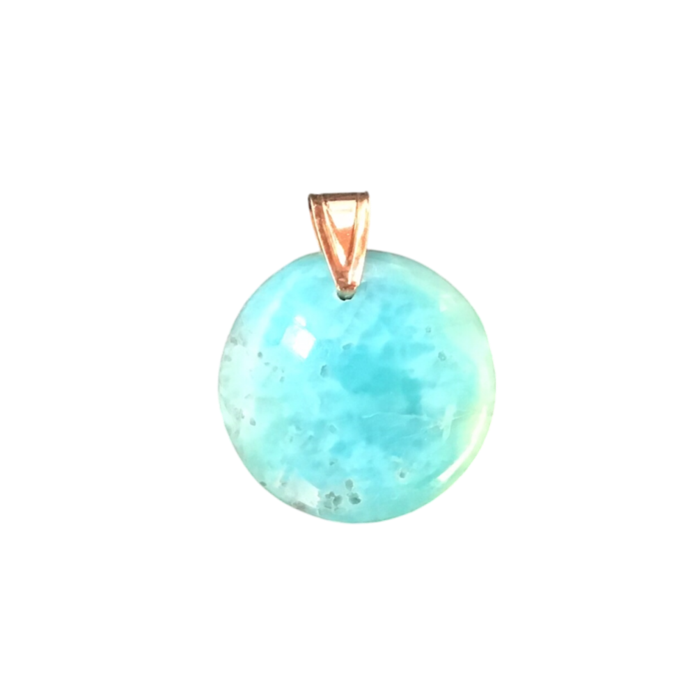 Pendentif larimar rond