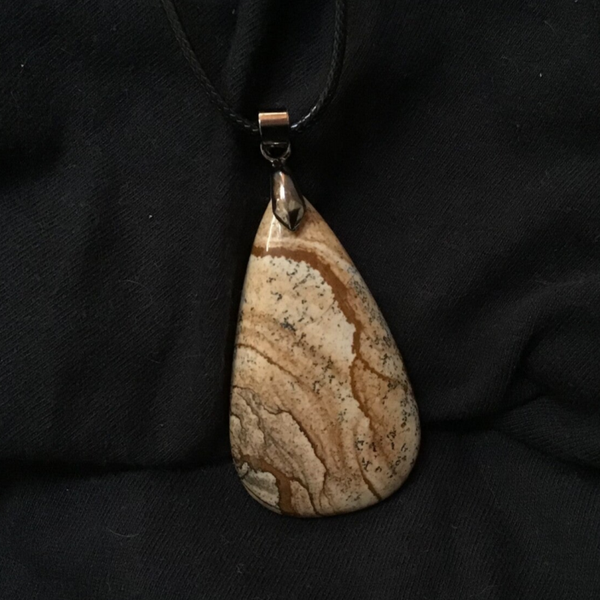 Pendentif jaspe paysage