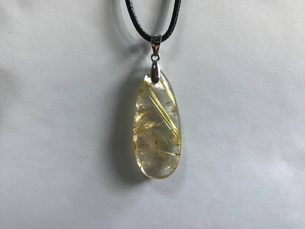 Pendentif quartz cheveux d’ange