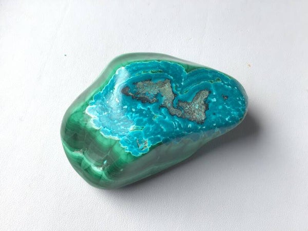 Forme libre malachite chrysocolle