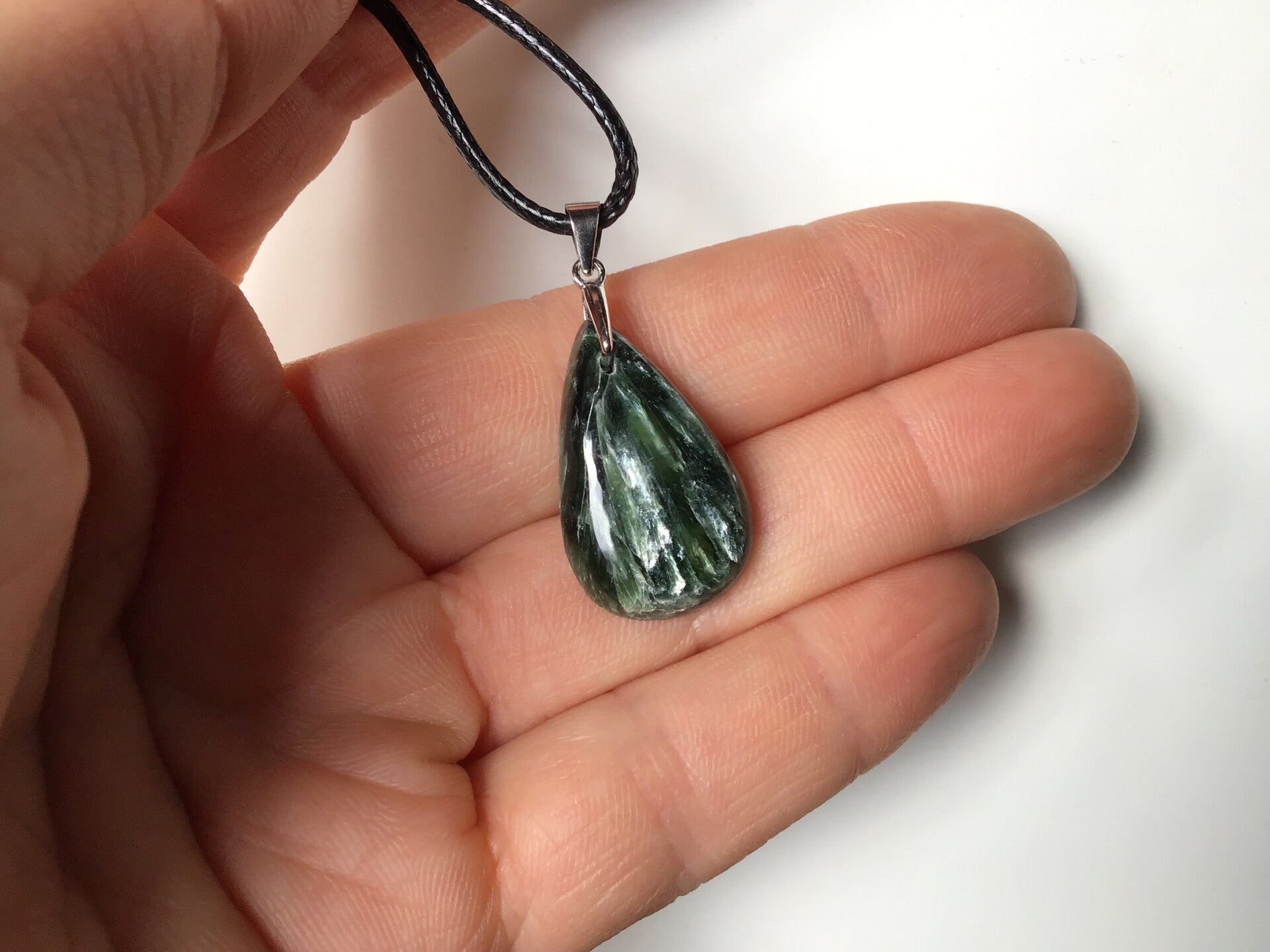 Pendentif seraphinite petite goutte