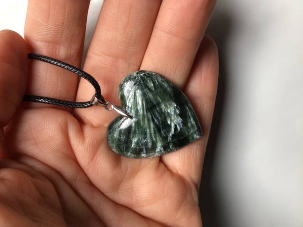 Pendentif seraphinite coeur