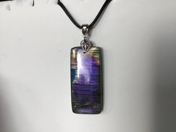 Pendentif labradorite violette rectangle