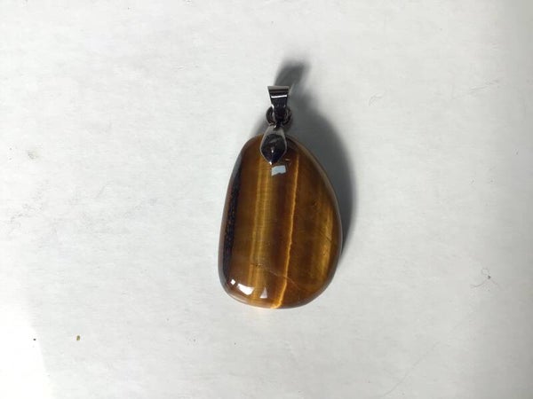 Pendentif oeil de tigre forme libre