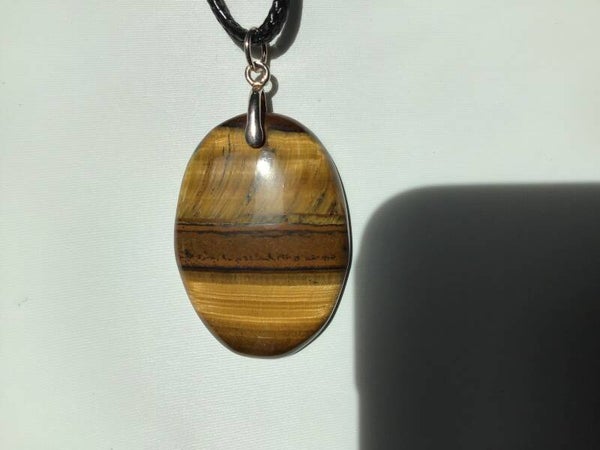Pendentif oeil de tigre ovale
