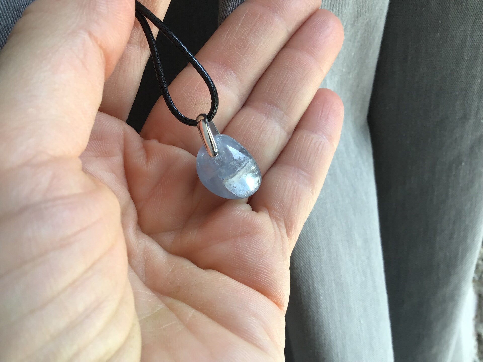 Pendentif Célestine naturelle